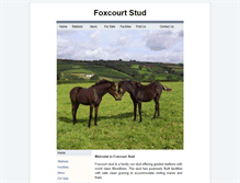 Tablet Screenshot of foxcourtstud.homecall.co.uk